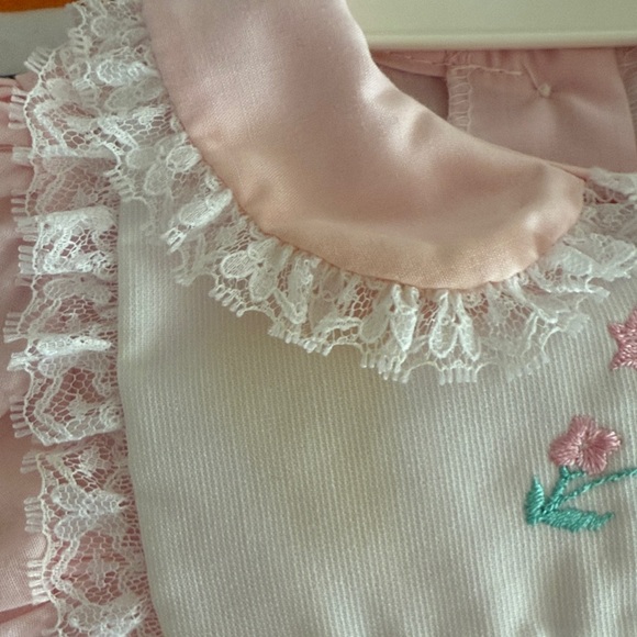 Pink Lace Trim Baby Outfit - Picture 3 of 3